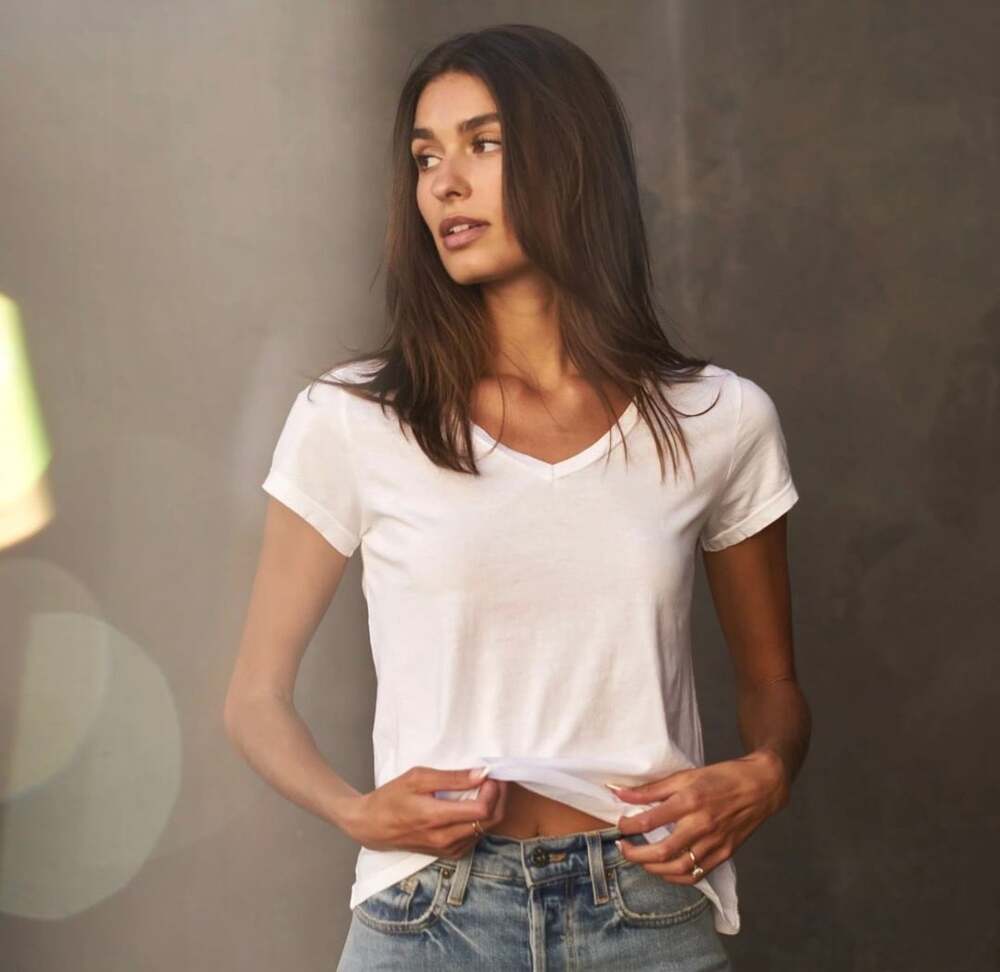 2x Rowan White Round Neck & V-Neck T-Shirt — image 2 of 8